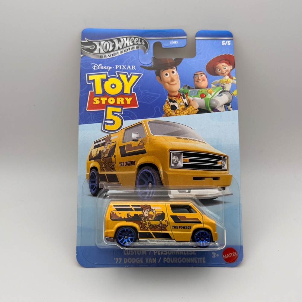 Hot Wheels Toy Story 77 Dodge Van Woody The Cowboy Silver Series 5/5 GDG83